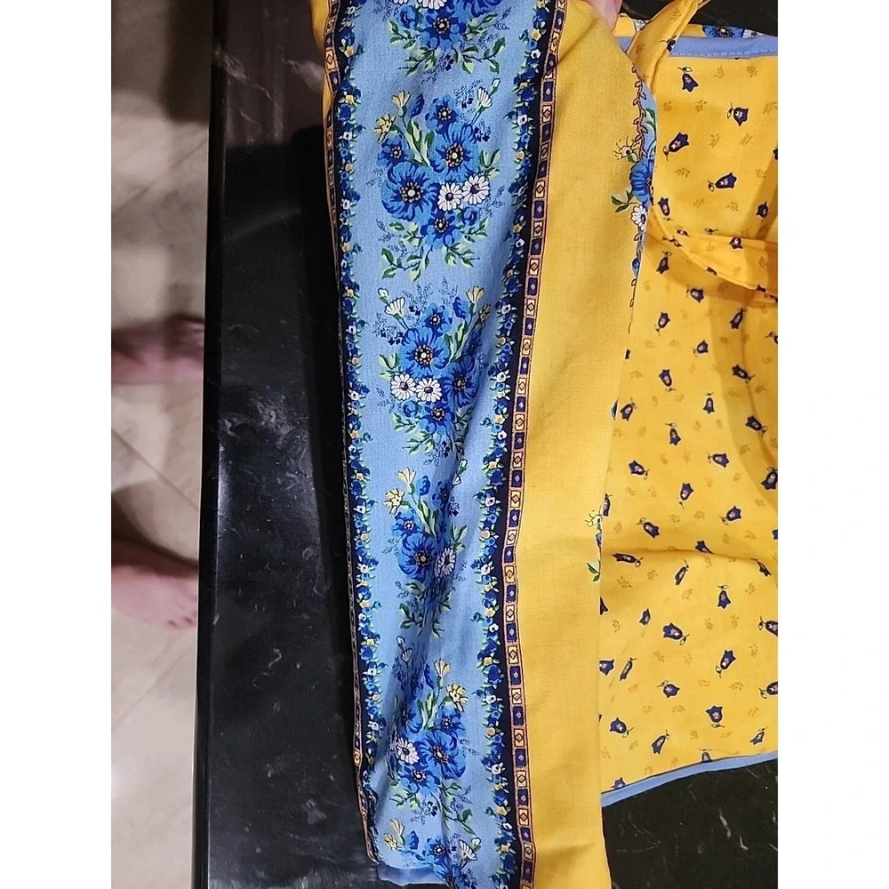 Marat Large French Provencal PVC Lined‎ Bag Yellow Floral Marat 100% Cotton